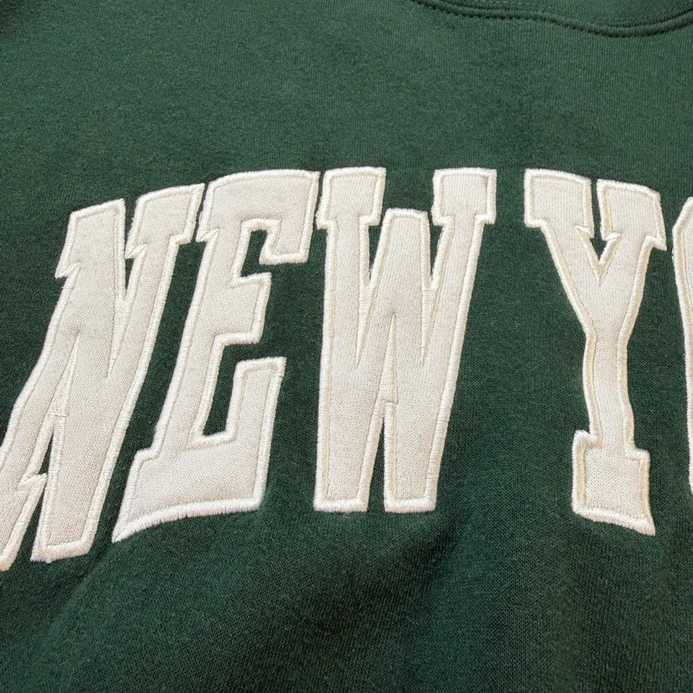 New York Popular Forest Green Crew Neck Sweatshirt XL - Picture 3 of 6